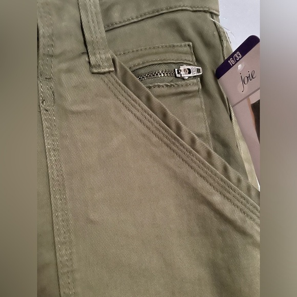 Joie Park Cargo Skinny Pants - Olive Green Size 16/33 New - Picture 6 of 12